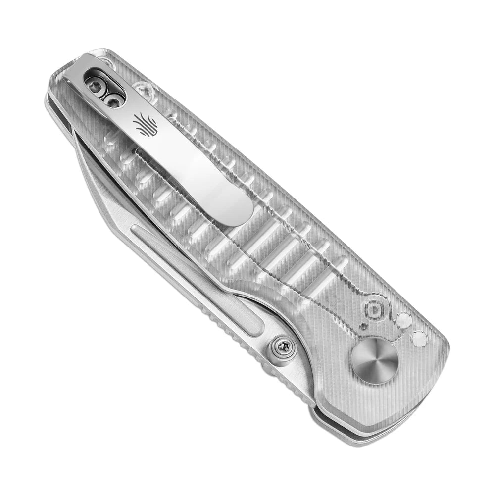 KIZER Parakeet Nitro-V Blade Acrylic Handle Button Liner Lock 2.46"