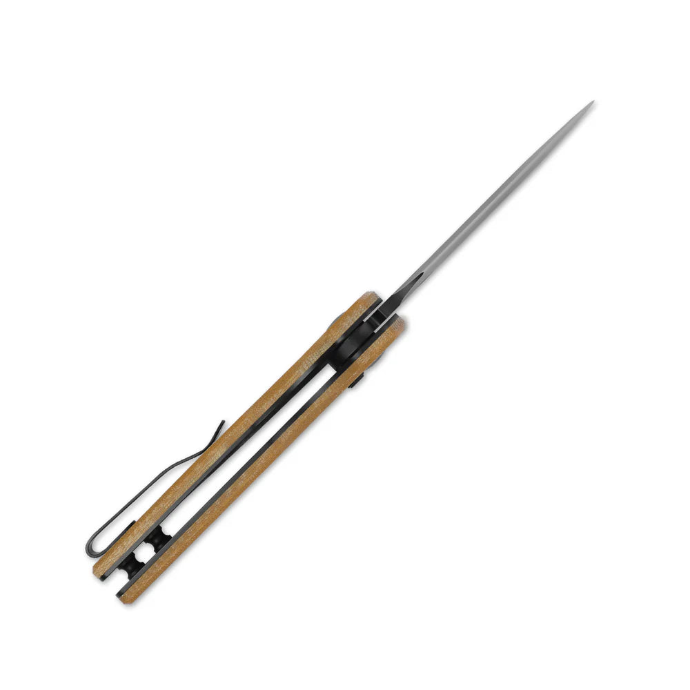 KIZER Parakeet Nitro-V Blade Micarta Handle Button Liner Lock 2.46"