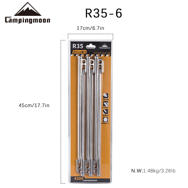 Campingmoon Stainless Steel Tent Peg
