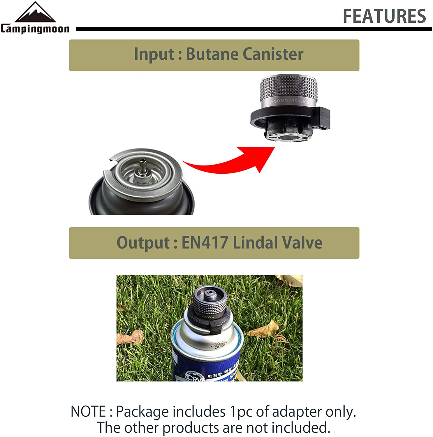 Campingmoon Butane Gas Adapter
