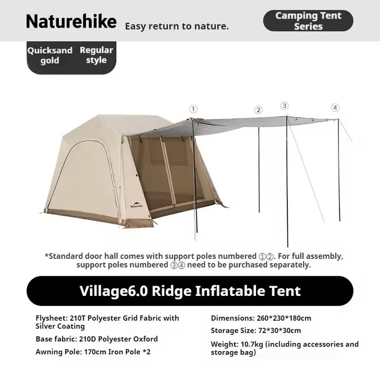 Naturehike Village 6.0 Air Inflatable Tent – Quicksand Gold