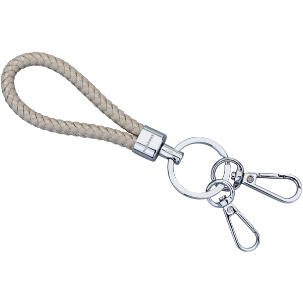Munkees D Carabiner w/ Flat body Braided Keyring Double