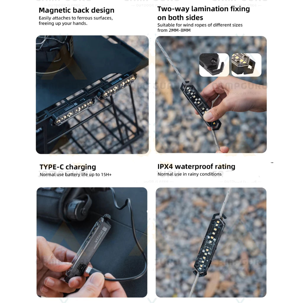 ShineTrip Camping Wind Rope Warning Light