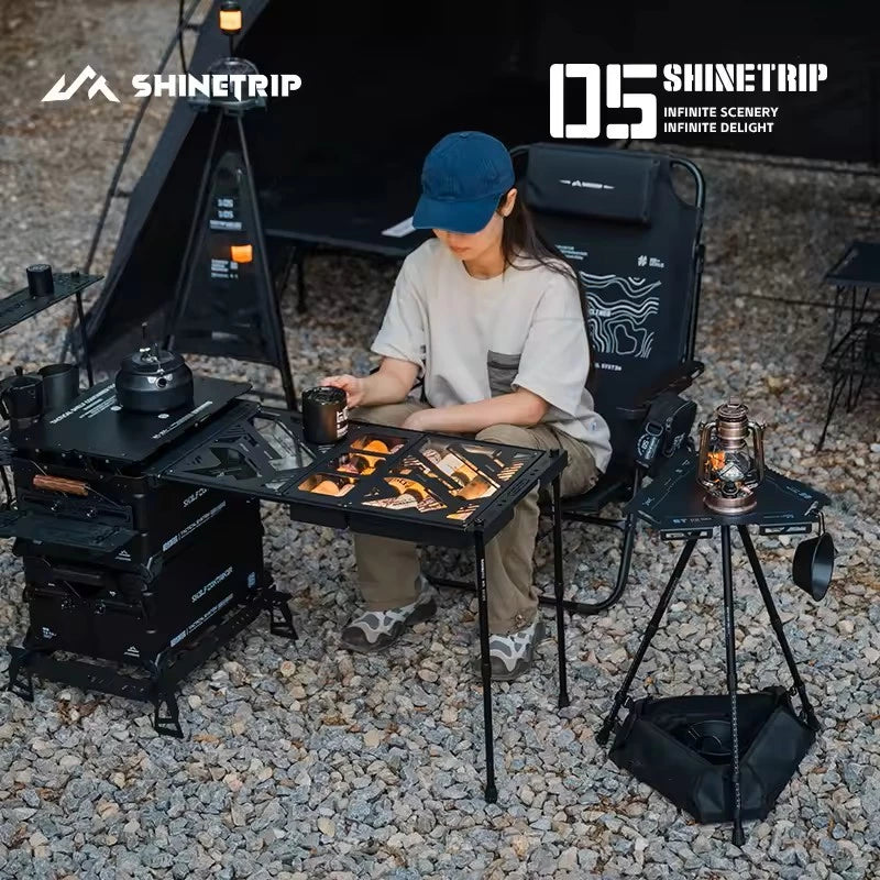 ShineTrip Hexagonal Tactical Light Table with Mesh Pocket