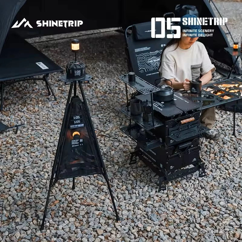 ShineTrip Hexagonal Tactical Light Table with Mesh Pocket