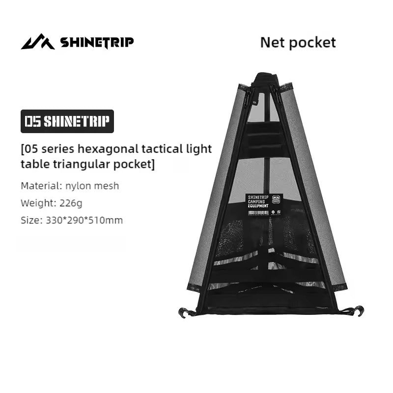 ShineTrip Hexagonal Tactical Light Table with Mesh Pocket