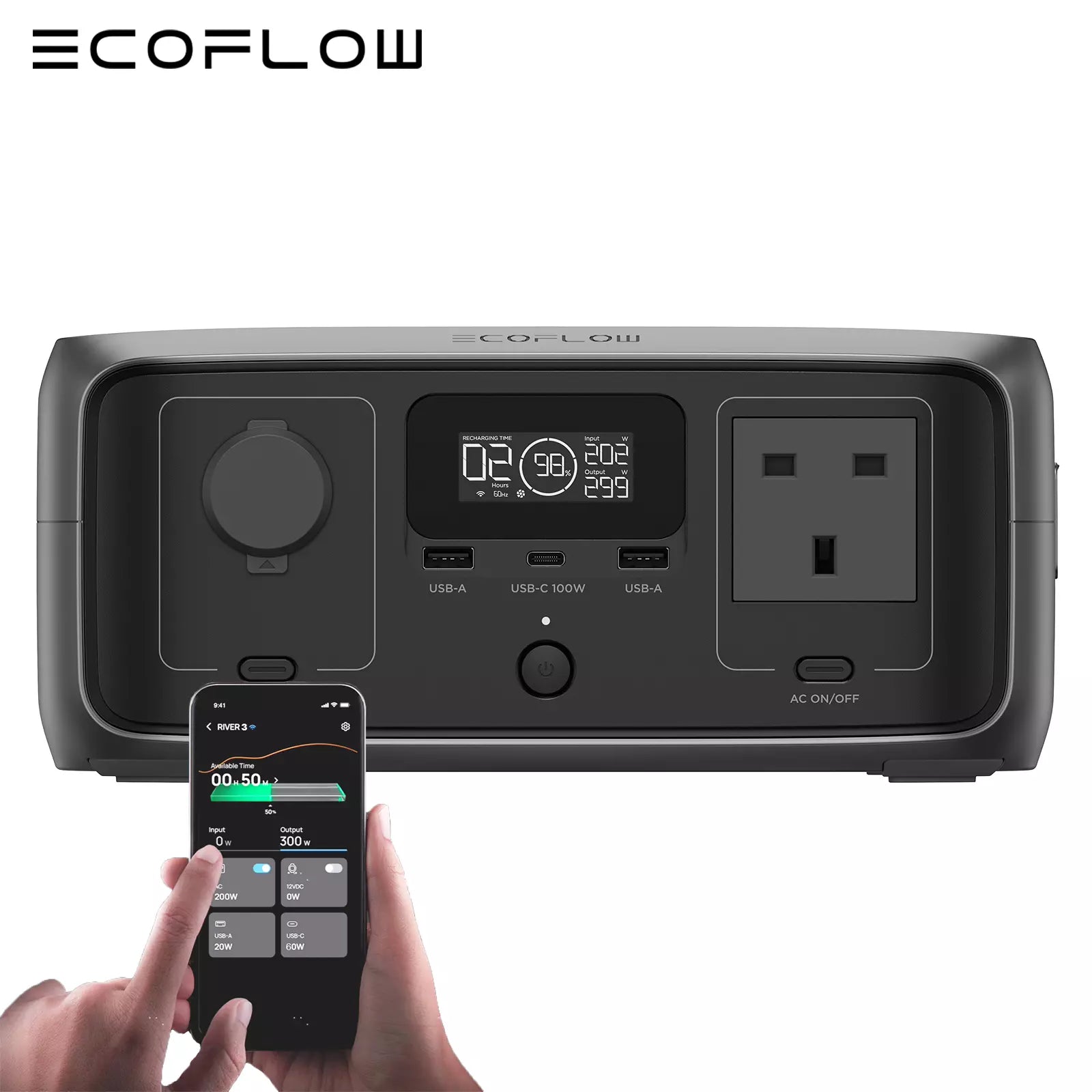 EcoFlow RIVER 3 (UPS) Portable Power Station 300W/245WH