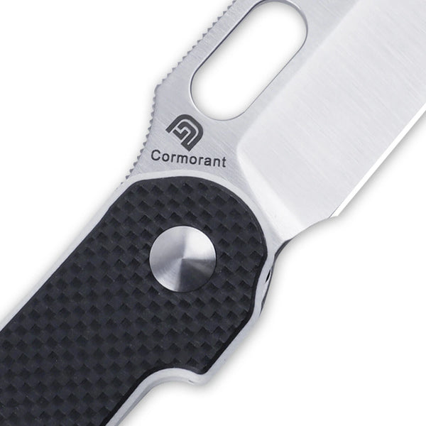 KIZER Cormorant S35VN Blade Black/White G10 Steel Liner 3.17