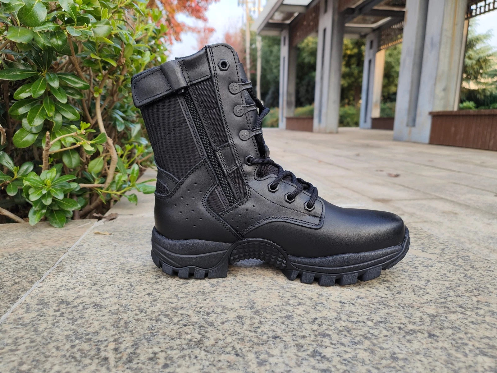 Gl Extra Tactical Boot w/ YKK Side Zip Black