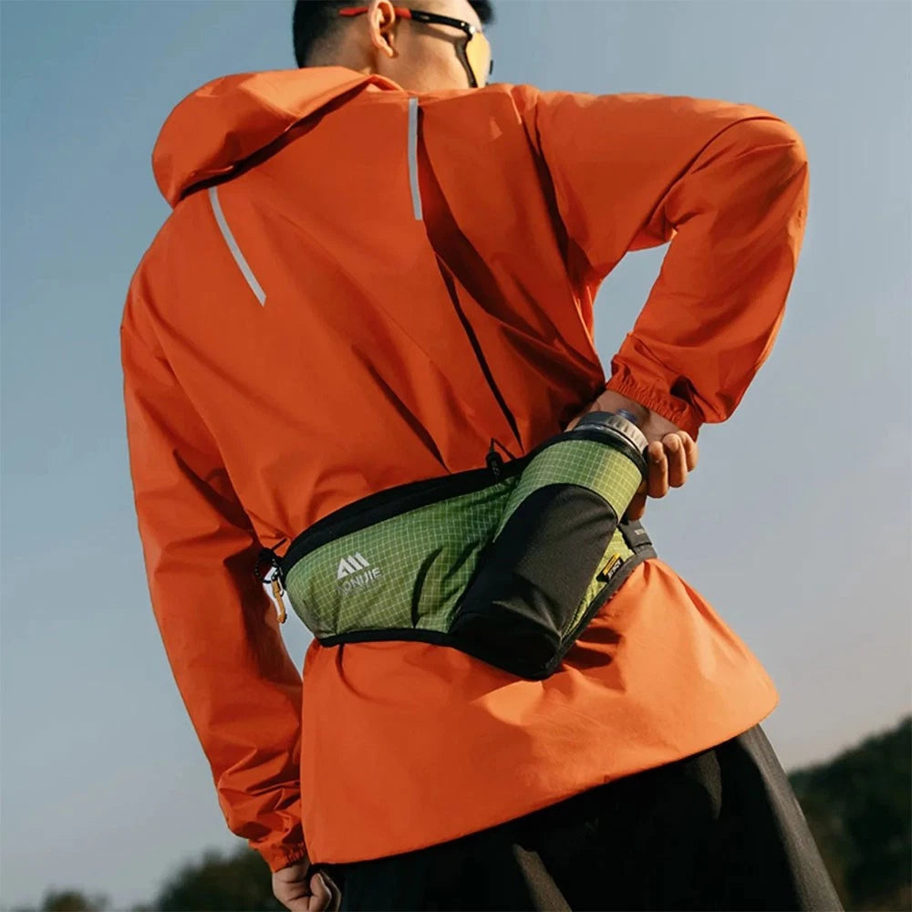 AONIJIE Waterproof Waist Messenger Bag Black- FH2501