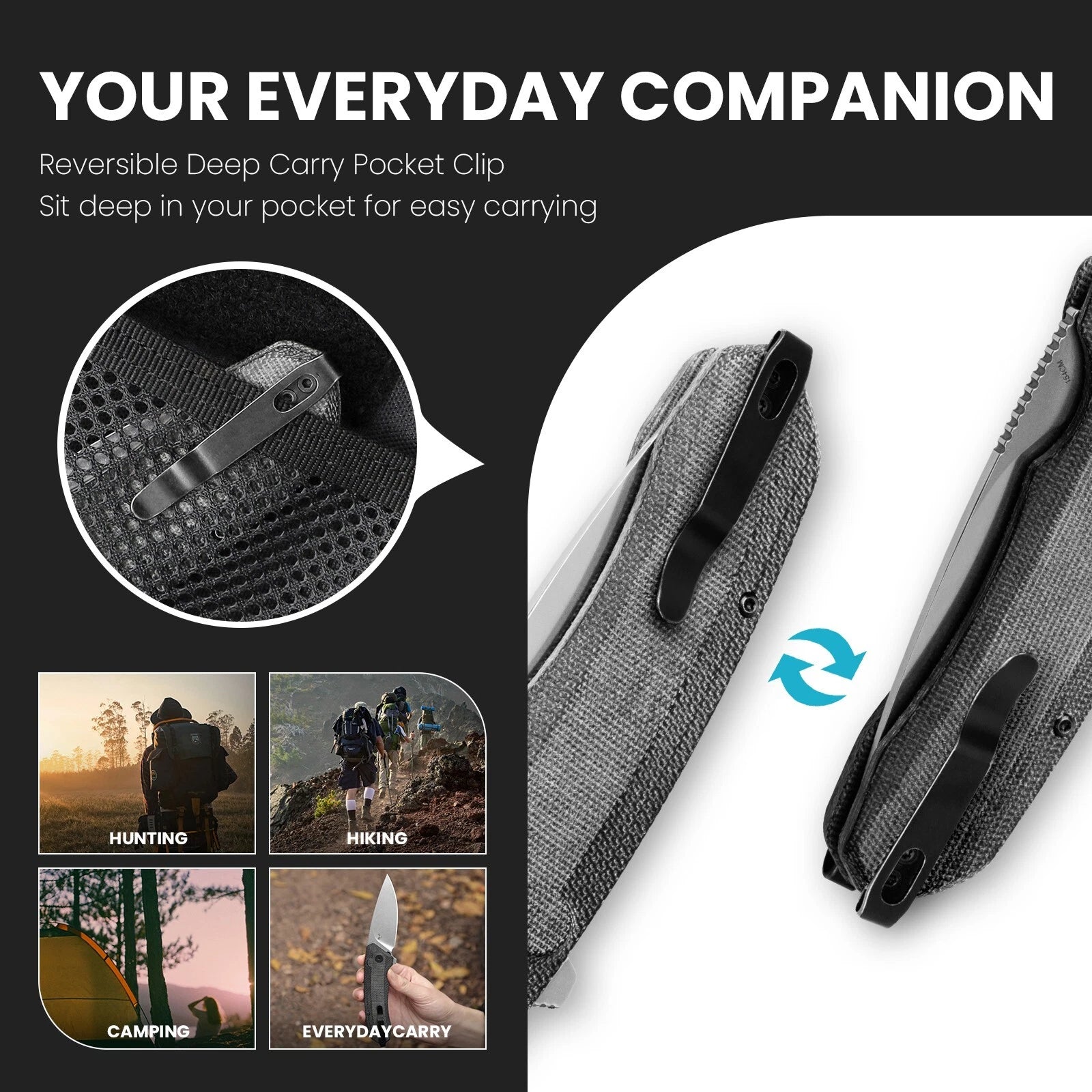 KIZER Invictus 154cm Blade Micarta Black & Button Lock 3.22"