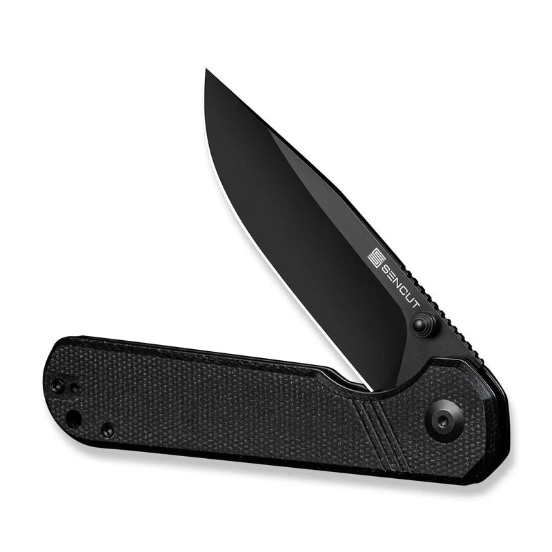 SENCUT Aetheris Black Canvas Micarta Handle Black9Cr18MoV Blade 3.68"