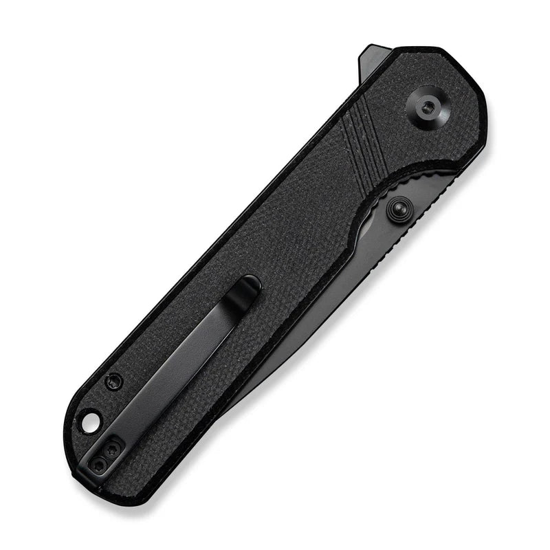 SENCUT Aetheris Black Canvas Micarta Handle Black9Cr18MoV Blade 3.68"