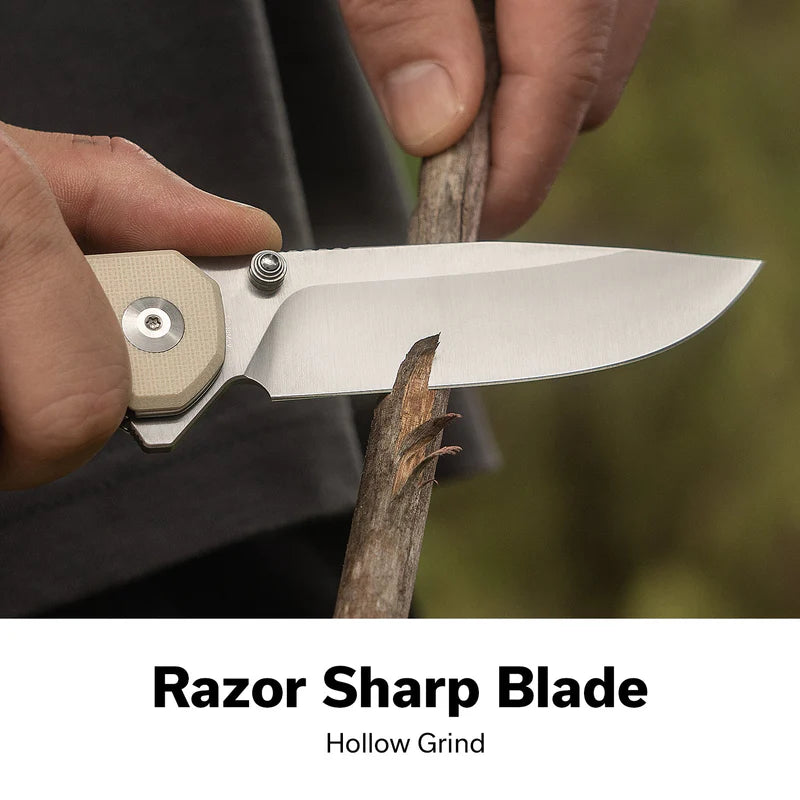 SENCUT Aetheris Ivory G10 Handle Satin finished 9Cr18MoV Blade 3.68"