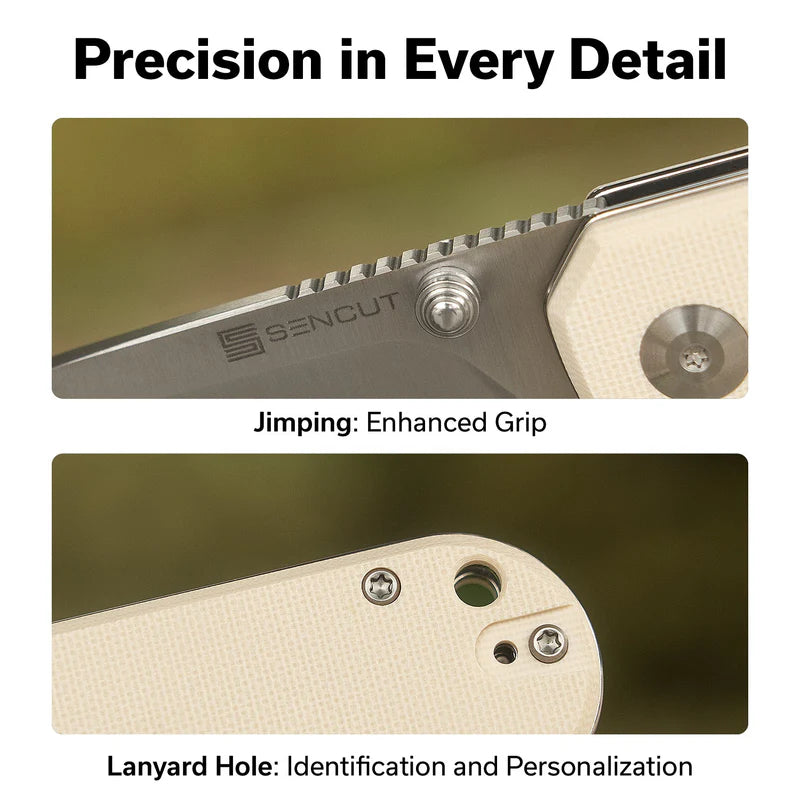 SENCUT Aetheris Ivory G10 Handle Satin finished 9Cr18MoV Blade 3.68"