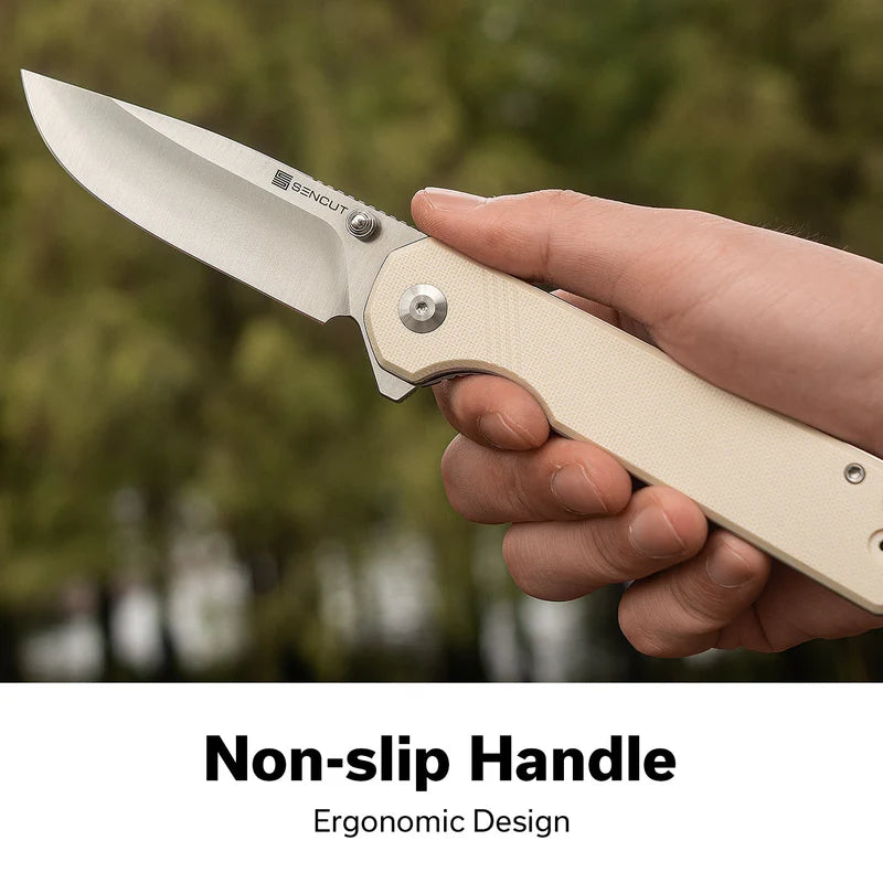 SENCUT Aetheris Ivory G10 Handle Satin finished 9Cr18MoV Blade 3.68"