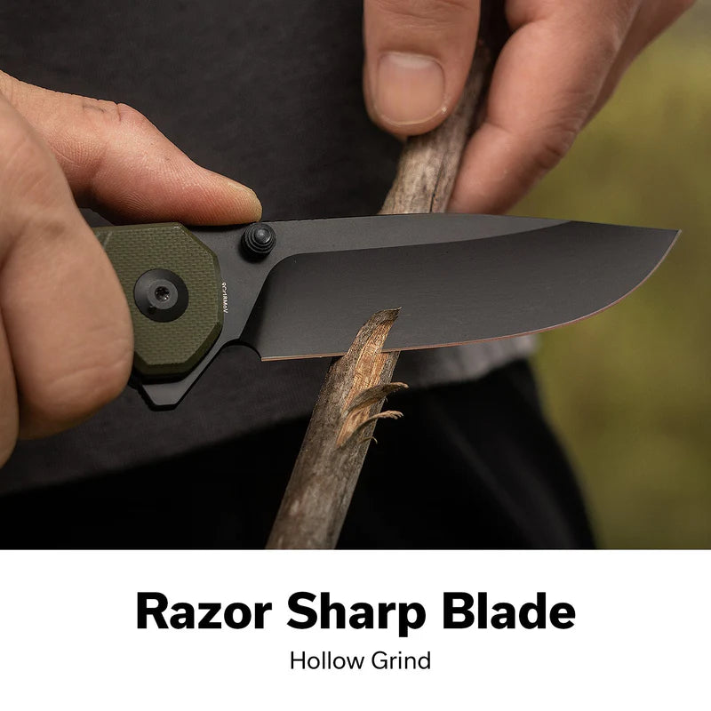 SENCUT Aetheris OD Green G10 Handle Black 9Cr18MoV Blade 3.68"