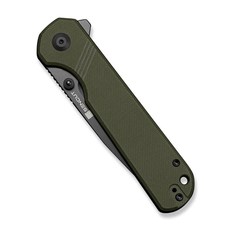 SENCUT Aetheris OD Green G10 Handle Black 9Cr18MoV Blade 3.68"