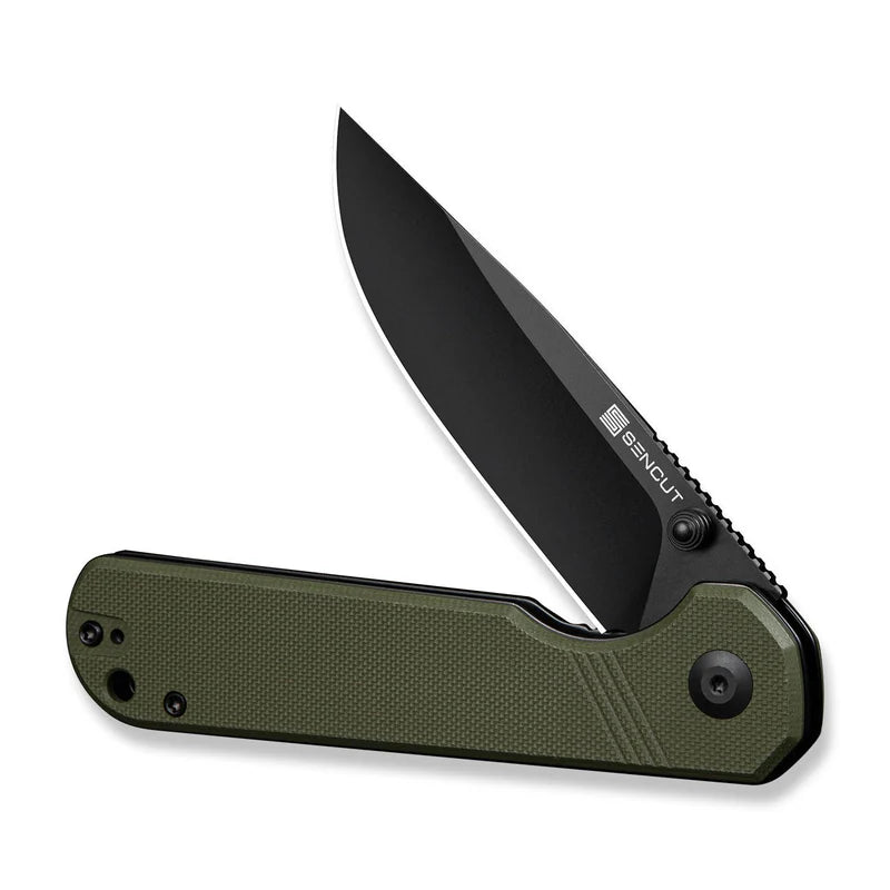 SENCUT Aetheris OD Green G10 Handle Black 9Cr18MoV Blade 3.68"