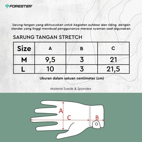Forester STF 06176 Half Glove Variasi Top Reflector