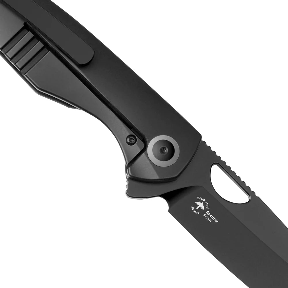 KIZER Sparrow S45VN Blade Marble Carbon Fiber + Titanium Handle 3.25"