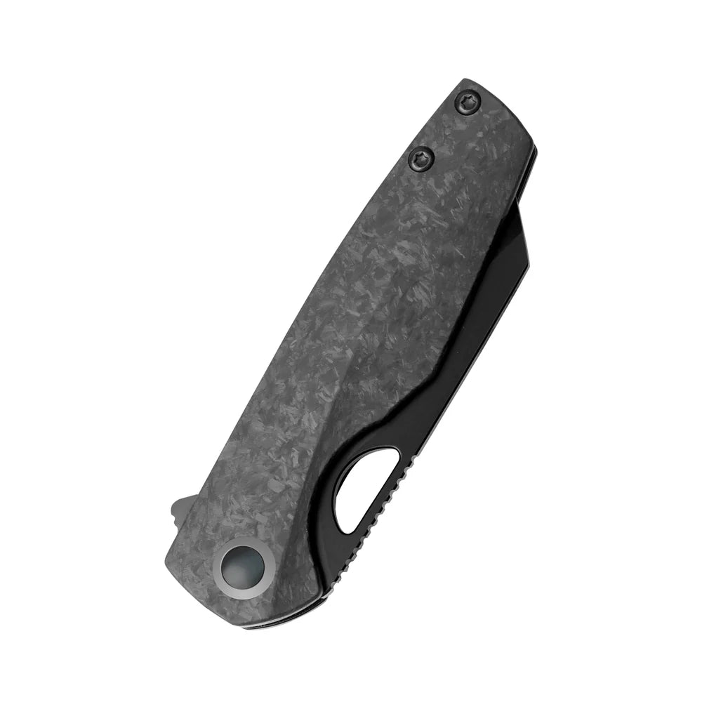KIZER Sparrow S45VN Blade Marble Carbon Fiber + Titanium Handle 3.25"