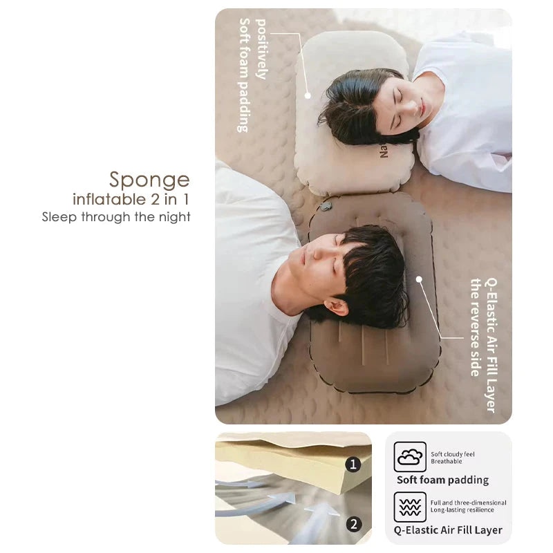 Naturehike 2-In-1 3D Sponge Air Pillow