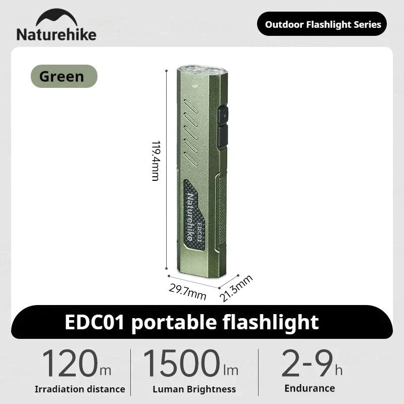 Naturehike Mini Handheld Flashlight-EDC01 1500 Lumens