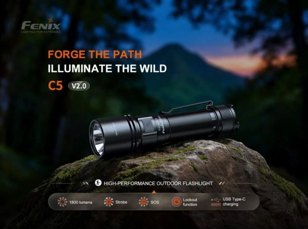Fenix C5 V2.0 High Performance Outdoor Flashlight 1800 Lumens