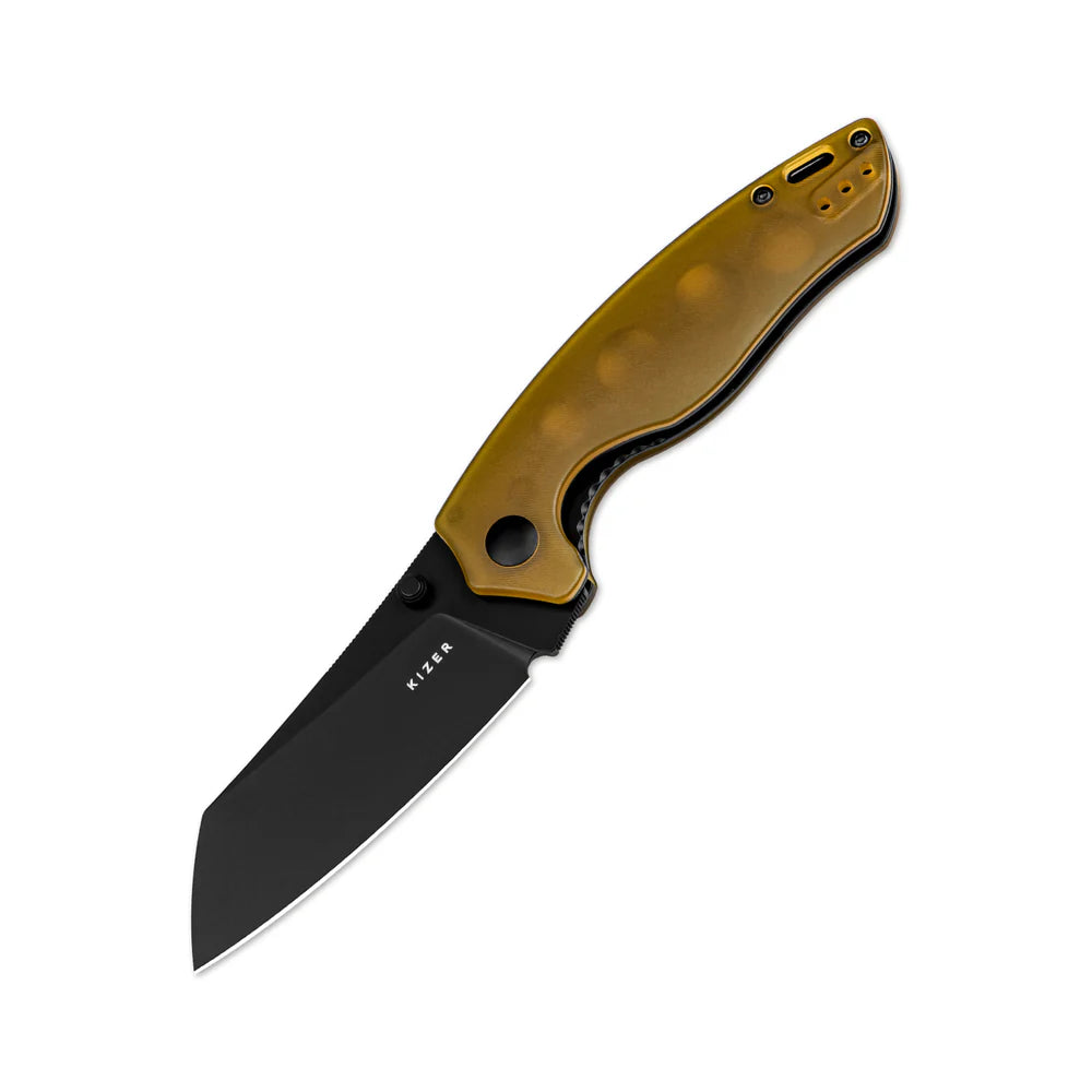 KIZER Towser K 154CM Blade Pei & Steel Liner 3.46"