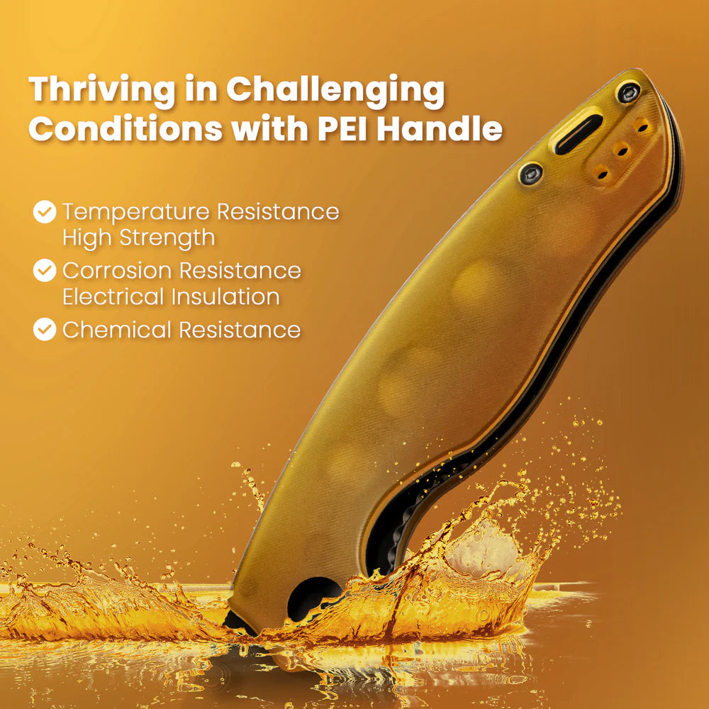 KIZER Towser K 154CM Blade Pei & Steel Liner 3.46"