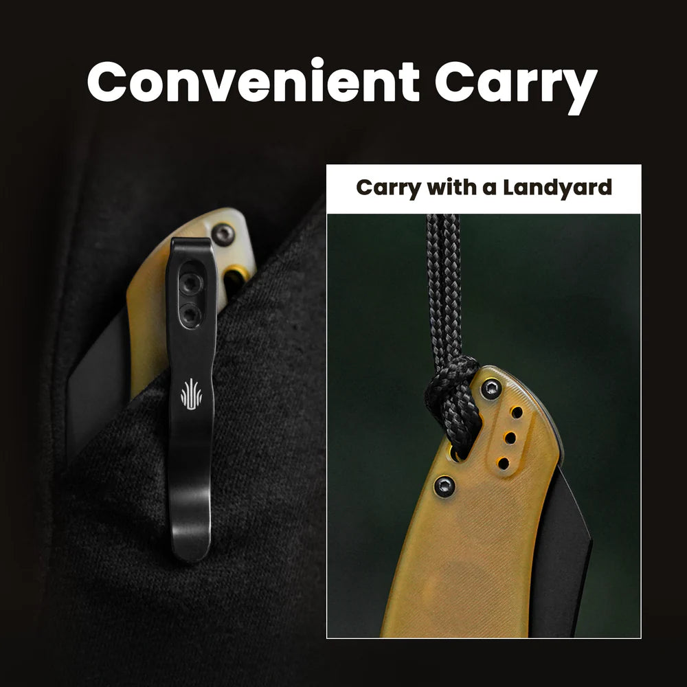 KIZER Towser K 154CM Blade Pei & Steel Liner 3.46"