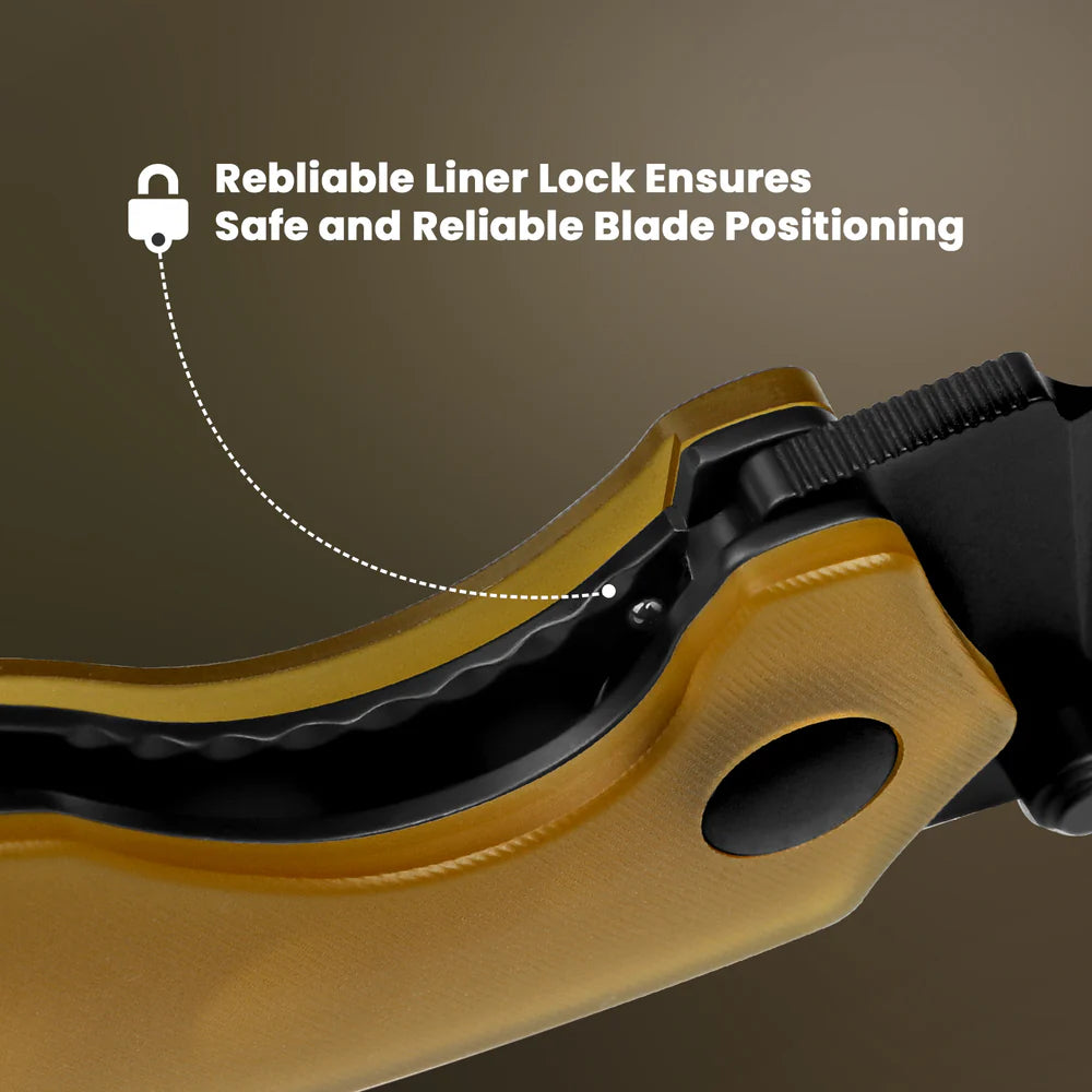 KIZER Towser K 154CM Blade Pei & Steel Liner 3.46"