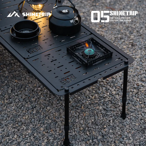 ShineTrip Aluminum Coffee Box Outdoor Set w/ Base Table