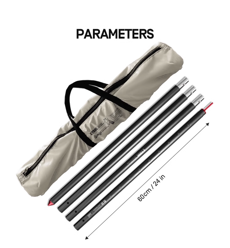 Etrol Giraffe Aluminum Alloy 2.8M Support Rod 2pcs