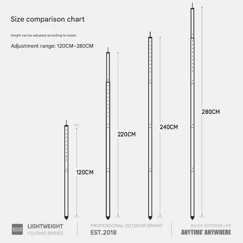 Etrol Giraffe Aluminum Alloy 2.8M Support Rod