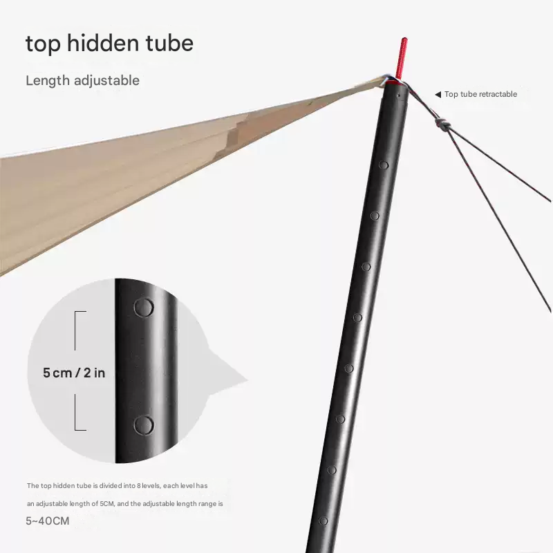 Etrol Giraffe Aluminum Alloy 2.8M Support Rod 2pcs