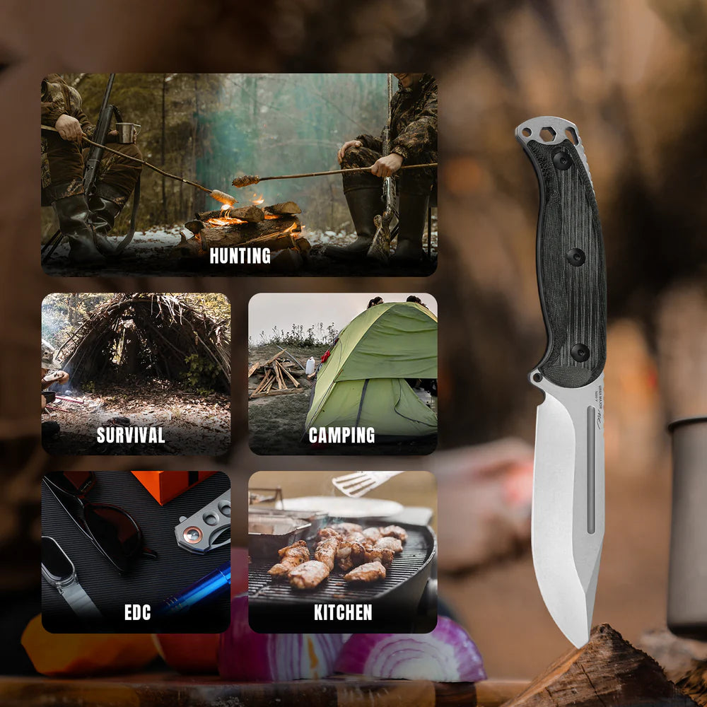 KIZER Ursa Major Nitro-V Blade Micarta Handle 4.43"