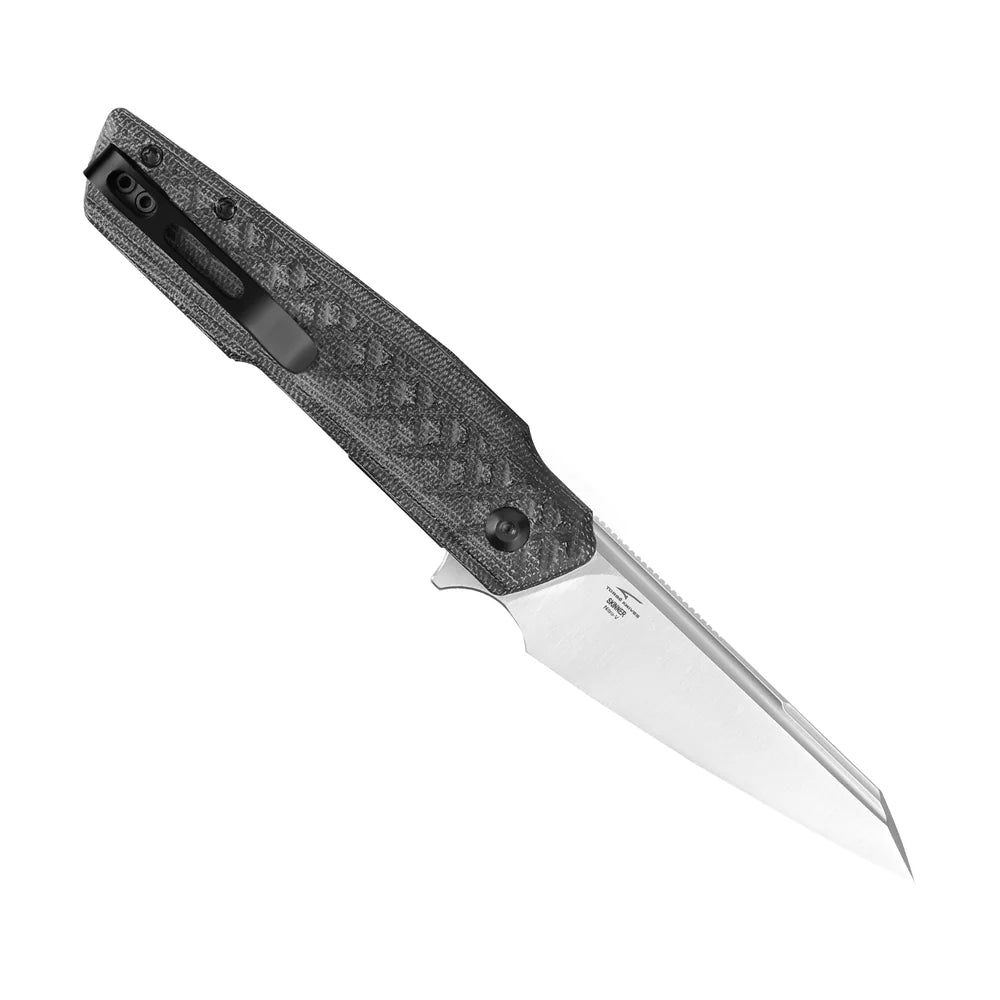 KIZER Skinner Nitro-V Blade Micarta Handle Liner Lock 3.32"