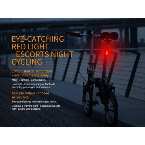 Fenix BC05R Multifunctional Rechargable Bicycle Taillight 10 Lumens