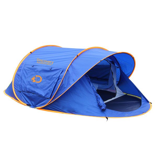 Discovery Adventures 2-3 Person Automatic Camping Tent (UV50+) - Blue