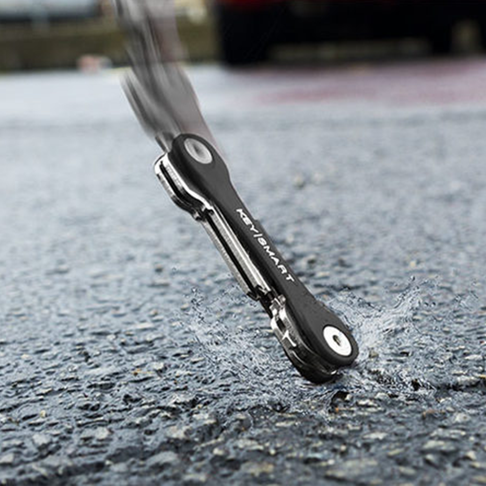 KeySmart Flex Black - Compact Multiple Key Holder Car Key Organizer