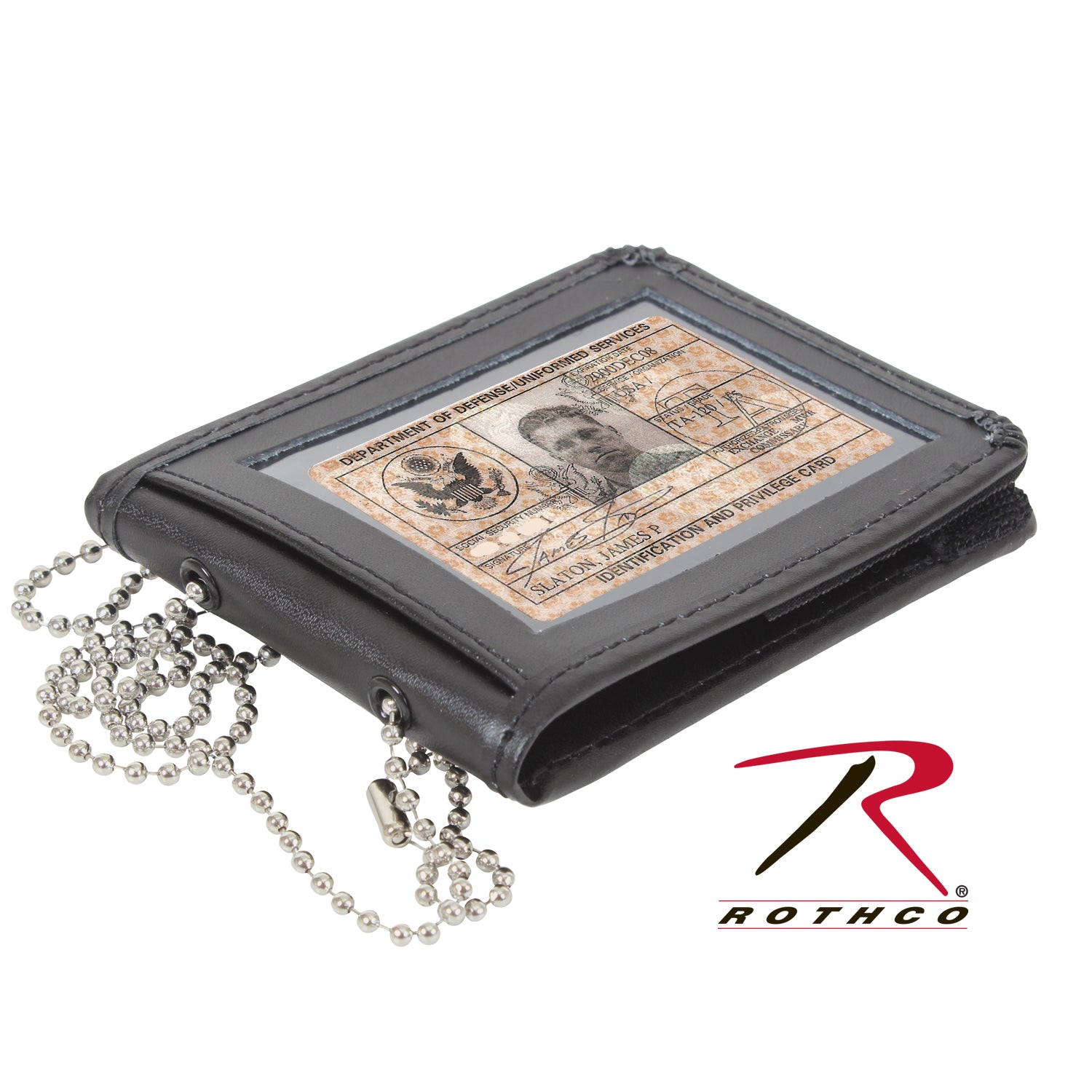 [CLEARANCE] Rothco Leather Neck Identification Holder