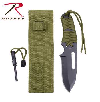 [CLEARANCE] Rothco Large Paracord Knife With Fire Starter
