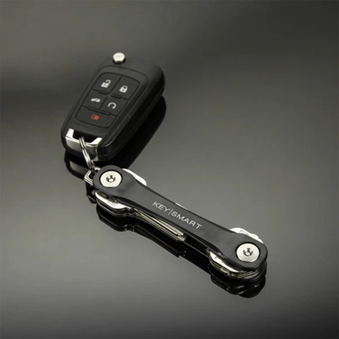 KeySmart Flex Black - Compact Multiple Key Holder Car Key Organizer