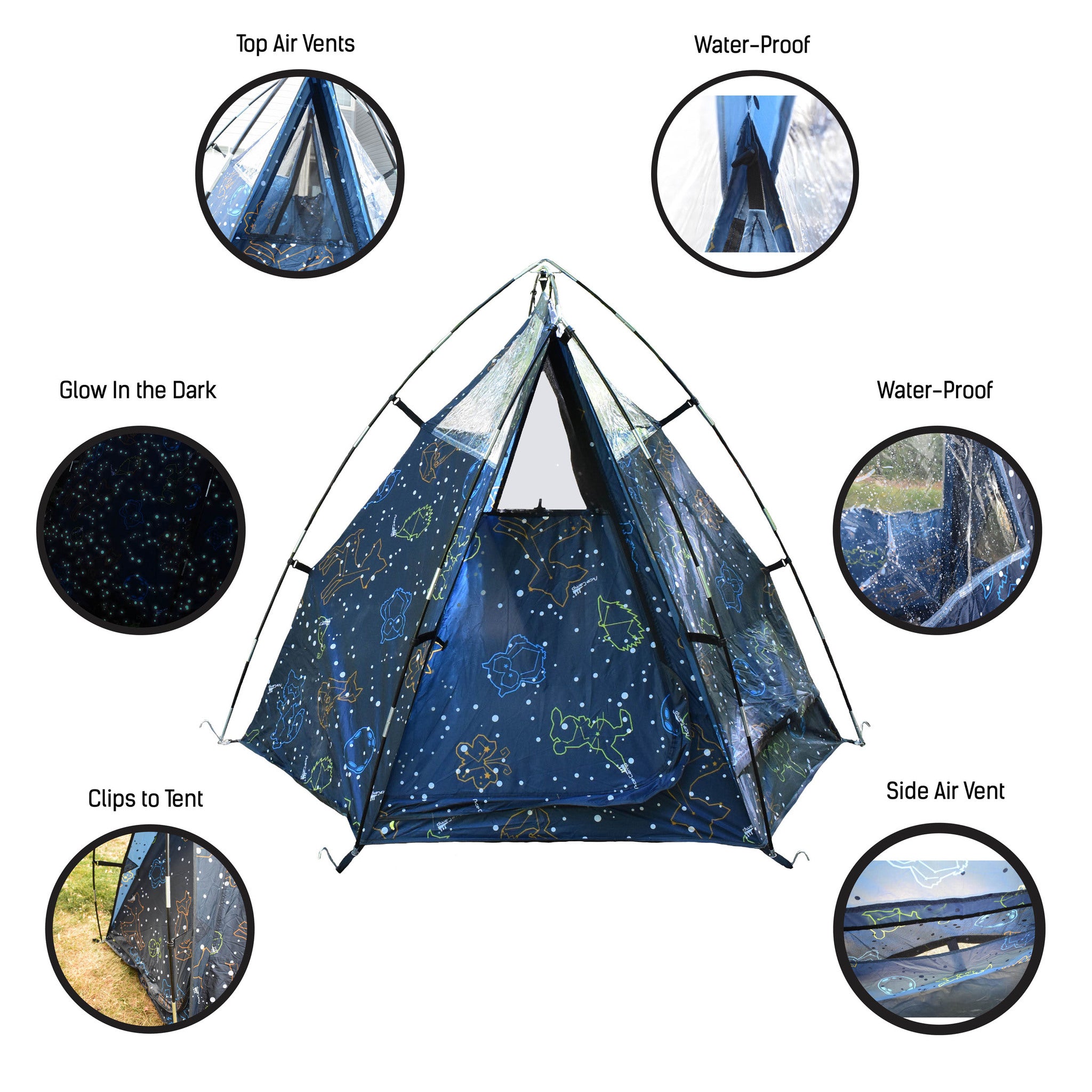 [CLEARANCE] Ace Camp Kids Glow In The Dark Tent
