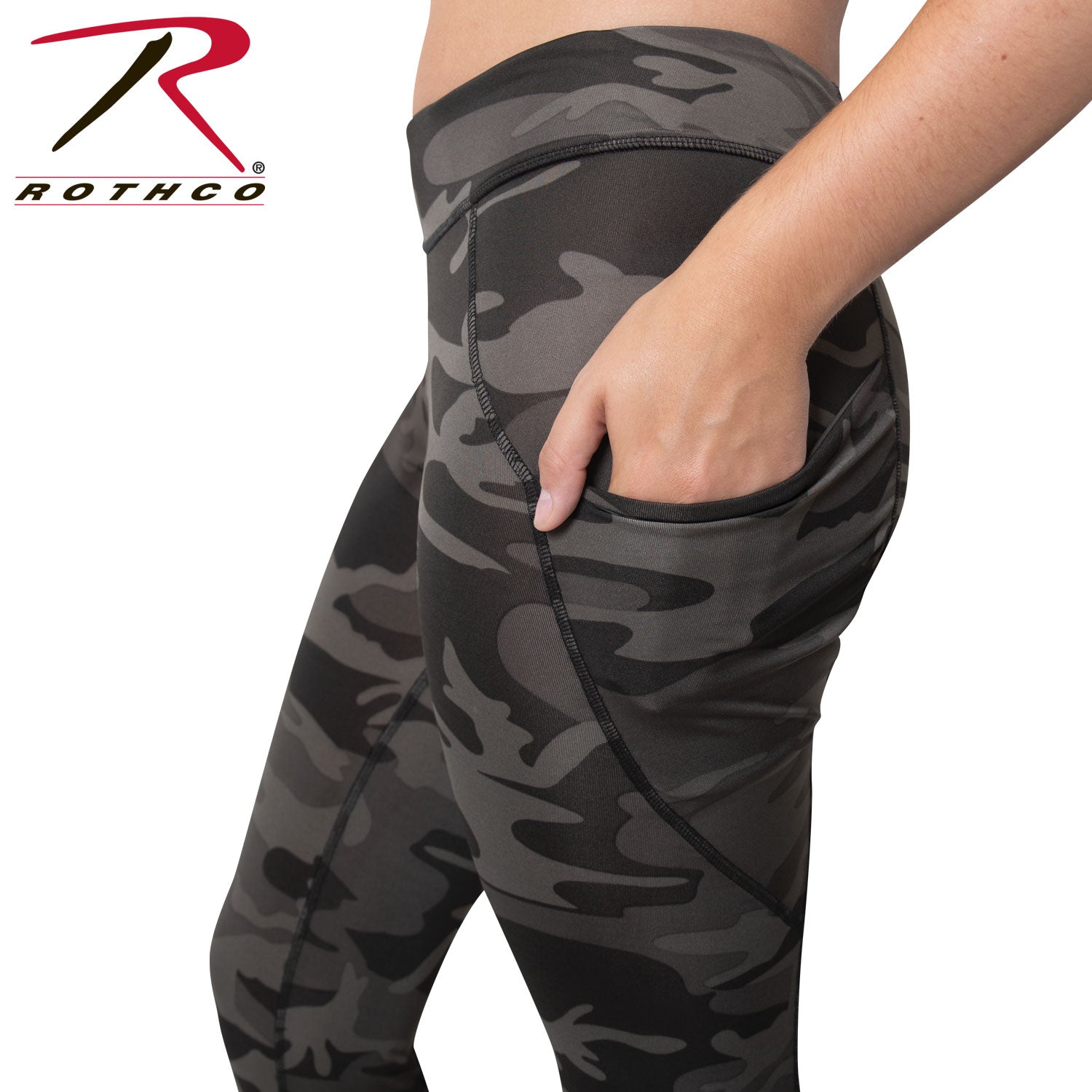 [CLEARANCE] Rothco Womens Workout Performance Camo Leggings With Pockets