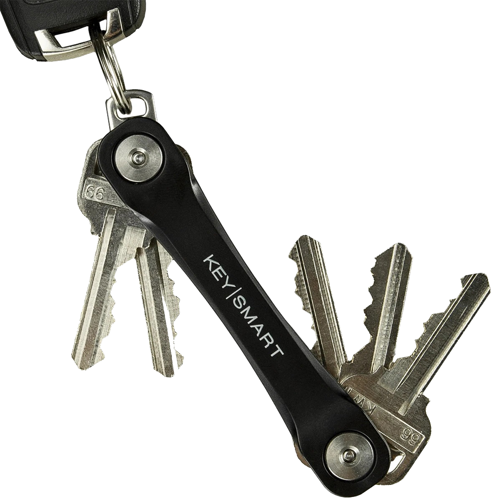 KeySmart Flex Black - Compact Multiple Key Holder Car Key Organizer