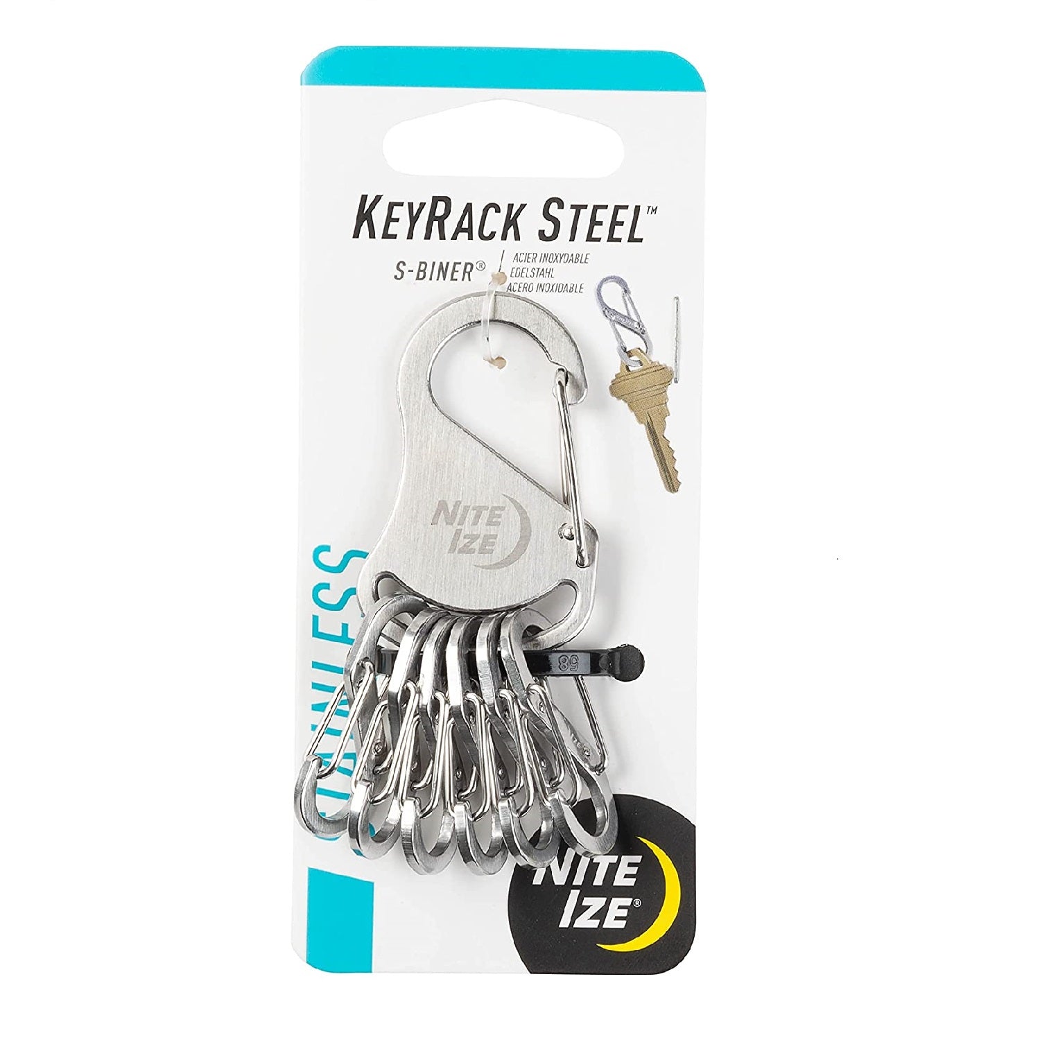 [CLEARANCE] Nite Ize Key Rack Clip - Silver/Stainless Steel