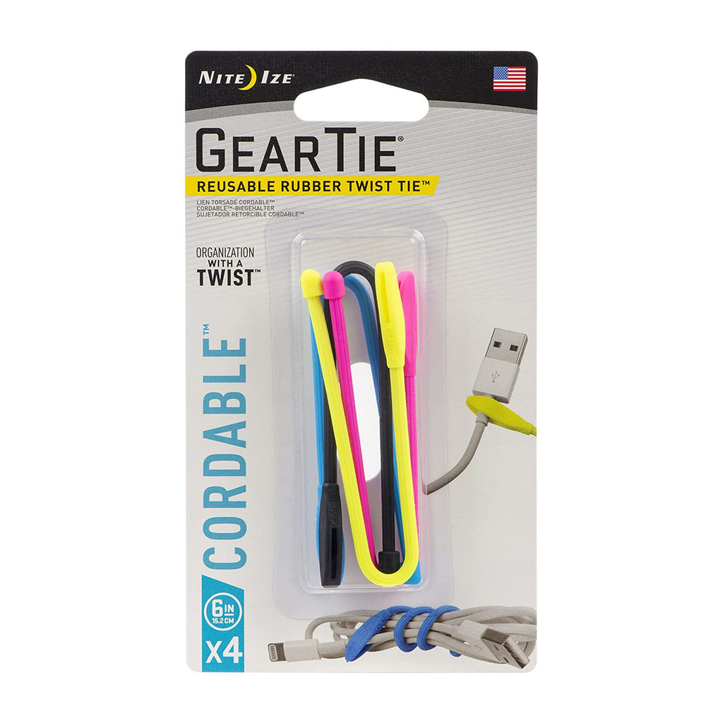 Nite Ize Gear Tie® Cordable™ Twist Tie - 4 pcs
